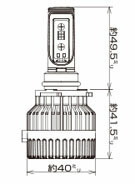 CATZ キャズ REFLEX LEDヘッドライト コンバージョンキット ヘッドランプ(Hi) HB3/HB4 インプレッサ GR系 STI H19.10～H26.8 CLC12_画像3