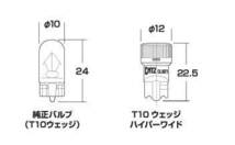 CATZ キャズ センタールームランプ LED Hyper Wide(ハイパーワイド) T10 ムーヴ LA100/L110S H22.12～H24.12 CLB21_画像3