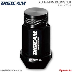 DIGICAM デジキャン アルミレーシングナット 袋タイプ P1.5 19HEX 45mm ブラック 20本入 シビック Type-R FK2 H27/12～H28/3 AN6F4515BK-DC