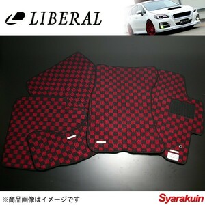 LIBERAL/ Liberal floor mat red × black Subaru /SUBARU Legacy Touring Wagon BP5/BP9/BPE 5 pieces set 