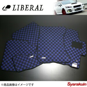 LIBERAL/ Liberal floor mat blue × black Subaru /SUBARU Legacy Touring Wagon BP5/BP9/BPE 5 pieces set 