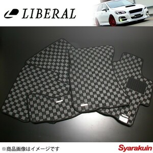 LIBERAL/リベラル フロアマット グレー×ブラック スバル/SUBARU インプレッサ GDB/GDA 5枚セット