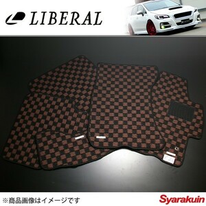 LIBERAL/リベラル フロアマット ブラウン×ブラック スバル/SUBARU レガシィツーリングワゴン BP5/BP9/BPE 5枚セット