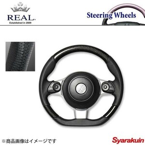 REAL レアル ステアリング TOYOTA/トヨタ GR 86 ZN6 オリジナルシリーズ ガングリップ ブラックカーボン ブラック ユーロステッチ