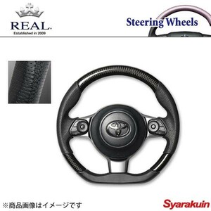 REAL レアル ステアリング GR SPORT ヴィッツ 130系 オリジナルシリーズ ガングリップ ブラックカーボン ブラック ユーロステッチ