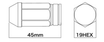 DIGICAM デジキャン アルミレーシングナット 袋タイプ P1.5 19HEX 45mm ブラック 20本入 アクセラスポーツ BM##S H25/12～ AN6F4515BK-DC_画像2