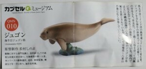 カプセルＱ 日本の動物コレクション2 沖縄奄美/やんばるの森 ジュゴン 未使用