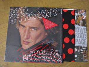 □ ROD STEWART FOOLISH BEHAVIOUR 米盤オリジナルシュリンク＆ステッカーポスター付 両面STERLING刻印 TOM DOWD