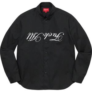 【新品未使用】 21SS 新品 SUPREME シュプリーム FUCK ALL SHIRT シャツ BLACK SHIRTS ブラック 黒色 Sサイズ 即決早い者勝ち