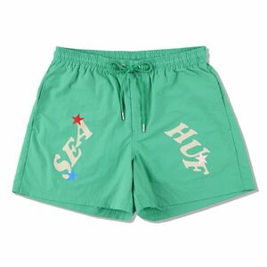 【新品未使用】 21SS 新品 WIND AND SEA ウィンダンシー HUF × WDS EASY SHORTS ハフ ショーツ ショートパンツ GREEN グリーン