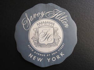  hotel label # Savoy * Hill ton #SAVOY HILTON# General Motors Bill # New York #1960's front half 
