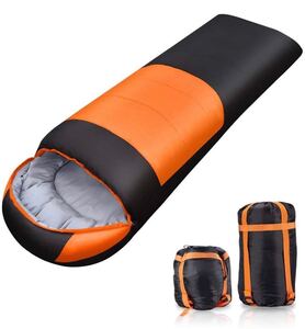 寝袋 シュラフ 防水シュラフ 封筒型 軽量 保温 コンパクト アウトドア キャンプ 登山 1.1kg 寝袋 春用 夏用