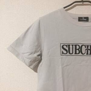 送料無料 メンズ Subciety サブサエティ 半袖 Tシャツ ライトグレー Sサイズ