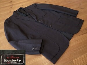 Kentucky ケンタッキー ２釦 黒 ブラック オールシーズン ビンテージ テーラード ジャケット ブレザー M相当