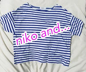 ニコアンド ボーダーカットソー