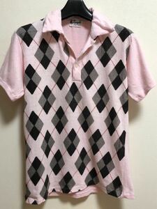  unused 50s Berwyck polo-shirt pull over shirt a-ga il diamond pink 50 period rockabilly Vintage je-ms Dean 