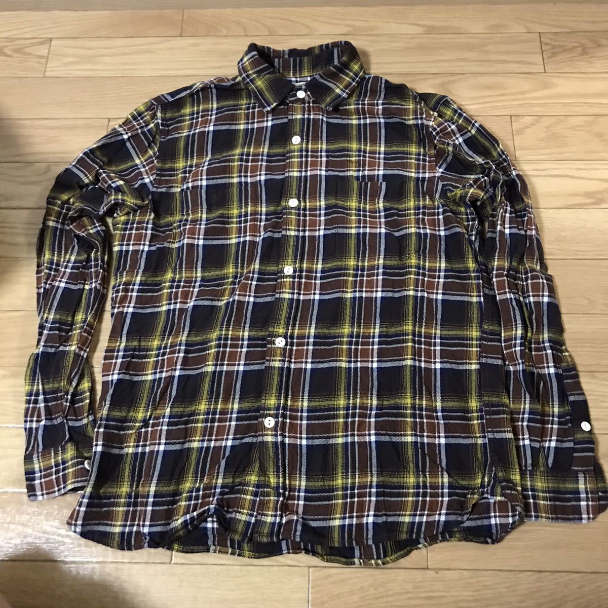 back number バックナンバー イエロー ブラウン 1回着用　チェックシ