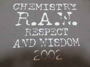 ＣＨＥＭＩＳＴＲＹ　２００２　Ｒ．Ａ．Ｗ　ケミストリー　２００２　半袖プリントティーシャツ　S　チャコールグレー系