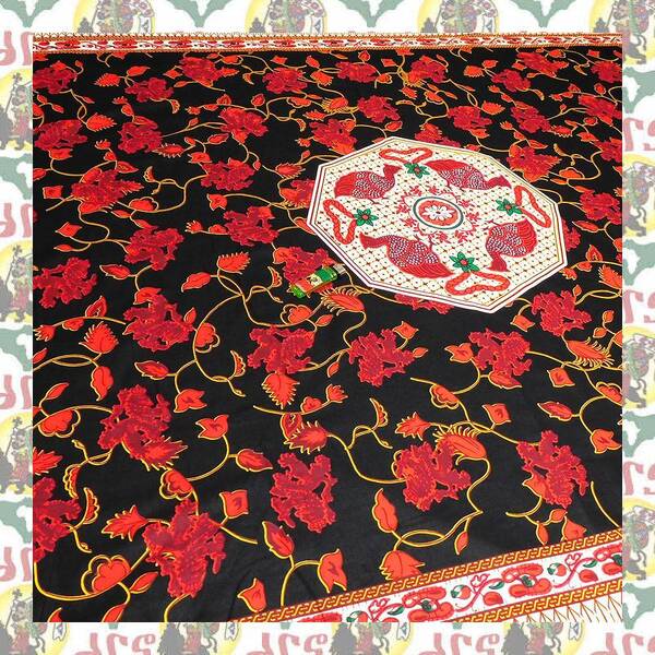 【SALE/180cm x 110cm/2ヤード】アフリカンプリント生地 barg-e29 アフリカ布 アフリカ生地 ゴールドプリント アンカラ キテンゲ パーニュ