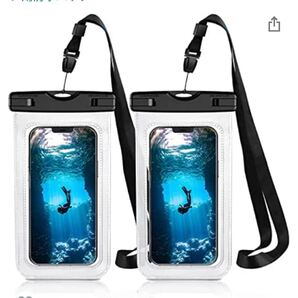 Maybee 2点セット 097 スマホ 防水ケース 【IPX8認定/Face ID認証対応】 7.0インチ以下全機種対応