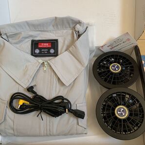 新品 夏 空調服 熱中症 仕事 工場 空調神風服(カラー:グレー サイズ:XL)