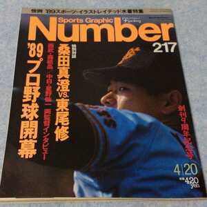 Number ナンバー　No.217　1989年4/20【表紙】桑田真澄　89プロ野球開幕