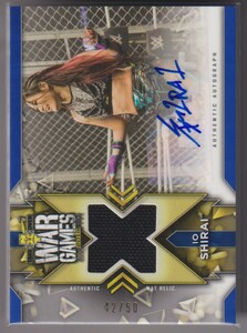 WWE IO SHIRAI AUTO 2020 TOPPS NXT Autograph MAT RELIC BLUE /50 枚限定 紫雷イオ (しらいいお) 直筆 サイン オート スターダム プロレス