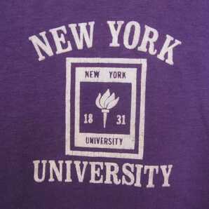 70s 80s ビンテージ collegeate pacific ニューヨーク大学 NYUカレッジ Tシャツ USAアメリカ製 VINTAGEの画像3