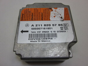 * with guarantee *W211 E Class E320 E230 E430 airbag air bag air bag computer A211 820 57 85 control number (X-2559)