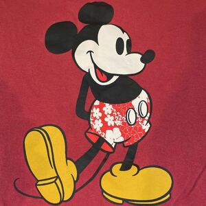 ロンハーマン x チャンピオン x ディズニー ミッキー TシャツM 赤 Ron Herman Champion Disney ショートスリーブフットボールTシャツ