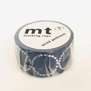 新品*mt mina perhonen ミナペルホネン タンバリン 皆川明 廃盤 生産完了品 マスキングテープ tambourine petit navy 25mm×10m*即決