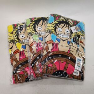 未開封新品 ワンピース ルフィ ゾロ チョッパー ナミ フランキー バスタオル ビーチタオル 76cm×152cm 3枚まとめセット#7456の商品画像