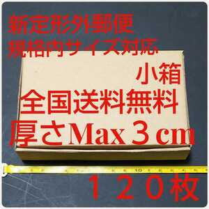 定形外郵便用小型ダンボール：厚さMAX3cm定形外郵便規格内サイズ １２０枚