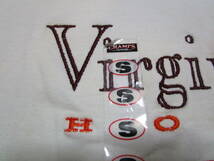 激レア!90s-00s!デッドストック!USA製!TEAM EDITION Virginia Tech メンズ 半袖 コットン Tシャツ ホワイト 刺繍ロゴ size S 大きめ_画像6