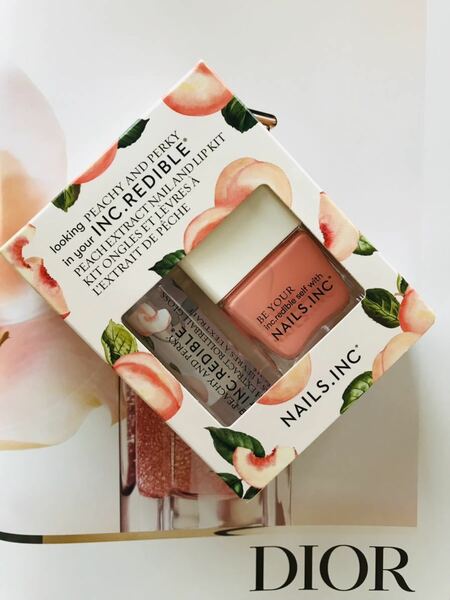 セール♪ NAILSINC リアル ピーチズ オンリー ネイル＆リップ デュオ キット