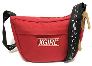 X-GIRL エックスガール ショルダーバッグ 星柄 A 赤 ロゴ 刺繍　ワッペン