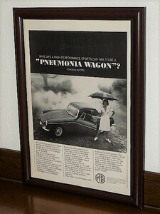 1965年 USA '60s Vintage 洋書雑誌広告 額装品 MG MGB / 検索用 ガレージ 店舗 装飾 看板 (A4size)