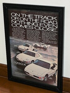 1978年 USA 70s vintage 洋書雑誌広告 額装品 Porsche 911 SC 928 924 ポルシェ / 検索用 ガレージ 店舗 看板 装飾 ( A4size A4サイズ )