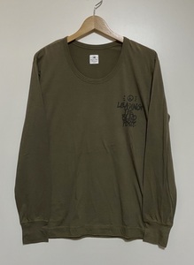 美品 09AW☆SASQUATCH FABRIX サスクワッチファブリックス 長袖Tシャツ ロンT カットソー M 緑 カーキ 隠しポケット