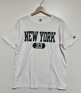 美品☆Champion チャンピオン NEW YORK ニューヨーク #33 半袖Tシャツ M 白 ホワイト ナンバリング