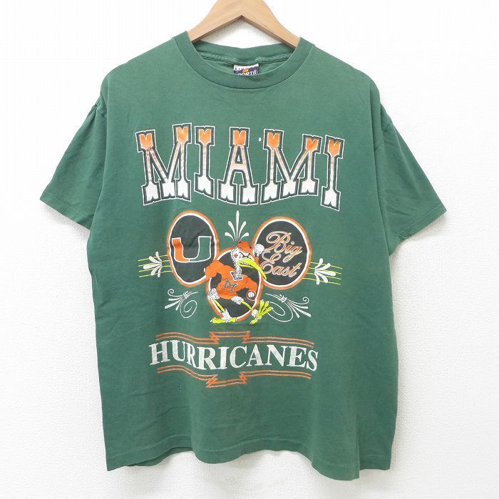 最高の品質の Miami大学ハリーケーンズ丁シャツユニフォーム90s 
