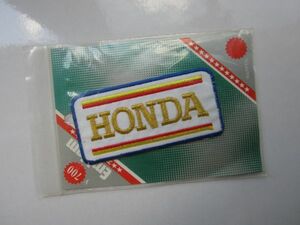 HONDA ホンダ バイク 金 長方形 フェルト ワッペン/ 刺繍 エンブレム 車 自動車 カー用品 整備 作業着 カスタム ビンテージ ステッカー 72