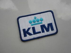 KLM オランダ航空 ロゴ 飛行機 空港 企業 ワッペン/ パッチ 刺繍 アップリケ ジャケット USA カスタム 古着 旅行 空 エアライン 73
