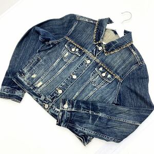  American Eagle AMERICAN EAGLE Denim жакет женский XL размер тонкий довольно большой большой размер! тонкий Fit #CK54