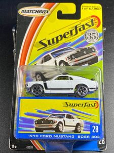 MATCHBOX Matchbox MBX Superfast 1970 70 FORD MUSTANG BOSS 302 Ford Mustang Boss 35th