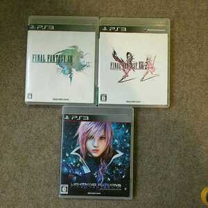 PS3 Final Fantasy 13 ⅩⅢ ⅩⅢ-2 lightning return zFINAL FANTASY FF 3 point set PS3 soft Lightning used long-term storage 