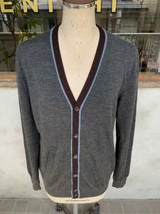 *GUCCI* Gucci * knitted * cardigan * wool * gray * men's * gentleman * size *L*