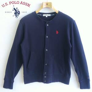 ●美品*U.S.POLO ASSN.*コットンカーディガン*Mサイズ*レディース*ネイビー*ユーエスポロアッスン*　＃4410