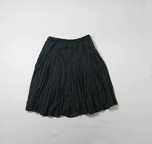 ( lady's ) KUMIKYOKU Kumikyoku // Onward . mountain / knees height pleated skirt ( black ) size 1