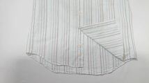 MARIO VALENTINO マリオバレンチノ // 半袖 ストライプ柄 ロゴマーク刺繍 シャツ (白) サイズ M_画像4
